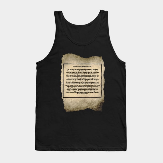 Crime And Punishment Tank Top by Raimondi